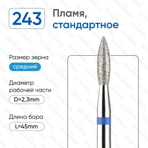 ВладМиВа, ПЛАМЯ СТАНДАРТНАЯ СИНЯЯ НАСЕЧКА 023 (866.104.243.080.023)от  5 ШТУК В БЛИСТЕРЕ