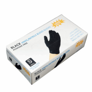 b83lq6hvnsb3xb82zpz5s3k61w03kql8 Перчатки нитриловые одноразовые Wally plastic с добавлением винила, размер S, черного цвета, 50 пар 100 штук