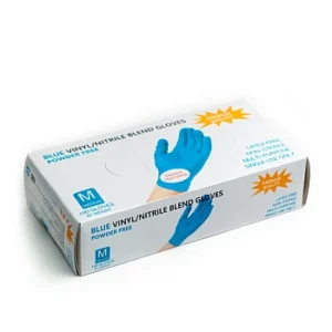 s32rihn2tsr4xmn7l46le3yf7d4rqshp.png Wally Plastic Перчатки нитриловые, одноразовые, с добавлением винила, размер М, голубого цвета, 50 пар 100 штук