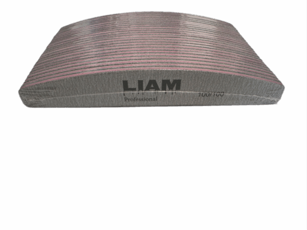 LIAM, ПИЛКИ ДЛЯ МАНИКЮРА ЛОДКА 100/100 грит (18 см) 25 штук