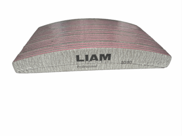LIAM, ПИЛКИ ДЛЯ МАНИКЮРА ЛОДКА 80/80 грит (18 см) 25 штук
