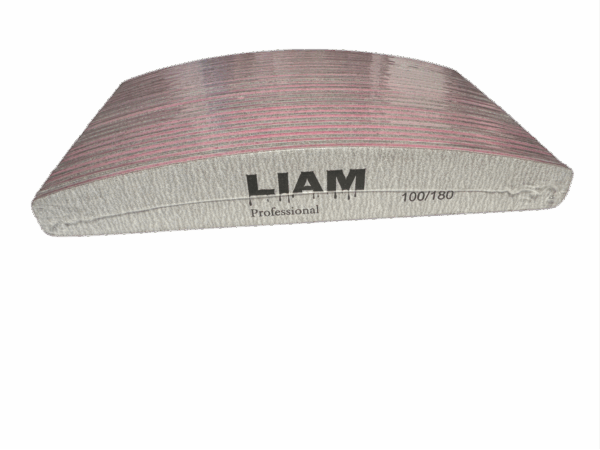 LIAM, ПИЛКИ ДЛЯ МАНИКЮРА ЛОДКА 100/180 грит (18 см) 25 штук