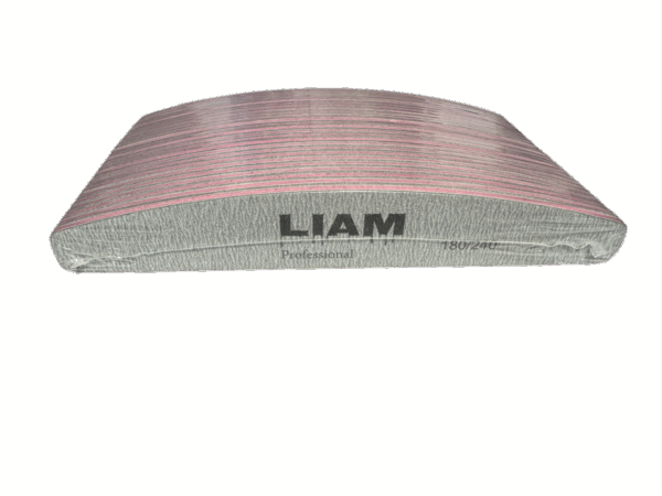 LIAM, ПИЛКИ ДЛЯ МАНИКЮРА ЛОДКА 180/240 грит (18 см) 25 штук