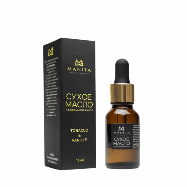 MANITA, Масло для кутикулы сухое парфюмированное «TOBACCO & VANILLE» 15 ml.